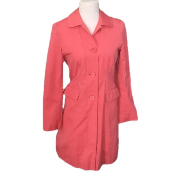 Talbots Jackets & Blazers - Talbots Spring Rain Shine Coral Coat P